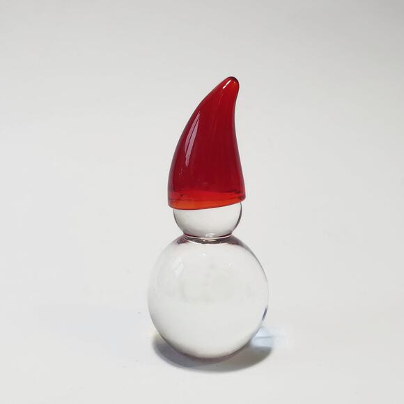 Vintage Hadeland Glassverk Nisse Gnome Norwegian Glass Figurine Chipped - Picture 4 of 9